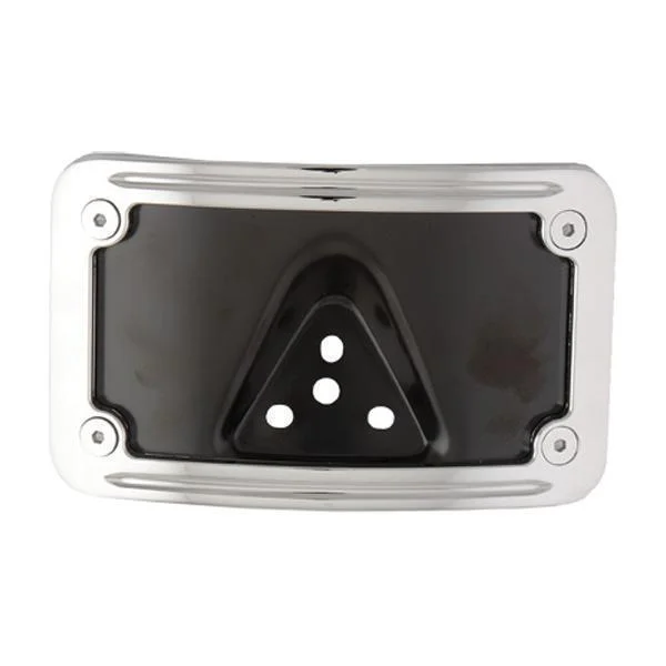 Advanced Customization HardDrive Horizontal Curved License Plate Frame w/ Half Moon LED Lights for Harley Davidson w/ Standard 3-Bolt Bracket Advanced Customization HardDrive Horizontal Curved License Plate Frame w/ Half Moon LED Lights for Harley Davidson w/ Standard 3-Bolt Bracket