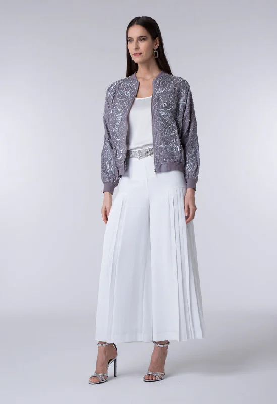 Cozy Essentials Wear Embroidered Bomber Jacket