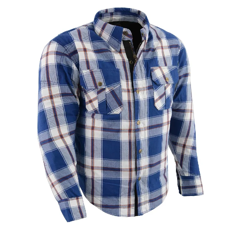 Low-key Luxury Milwaukee Leather MPM1645 Men's Plaid Flannel Biker Shirt with CE Approved Armor - Reinforced w/ Aramid Fiber Low-key Luxury Milwaukee Leather MPM1645 Men's Plaid Flannel Biker Shirt with CE Approved Armor - Reinforced w/ Aramid Fiber