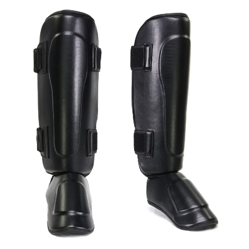 Chic Relaxation X-Fitness XF1001 Black Muay Thai Kickboxing Shin Guards
