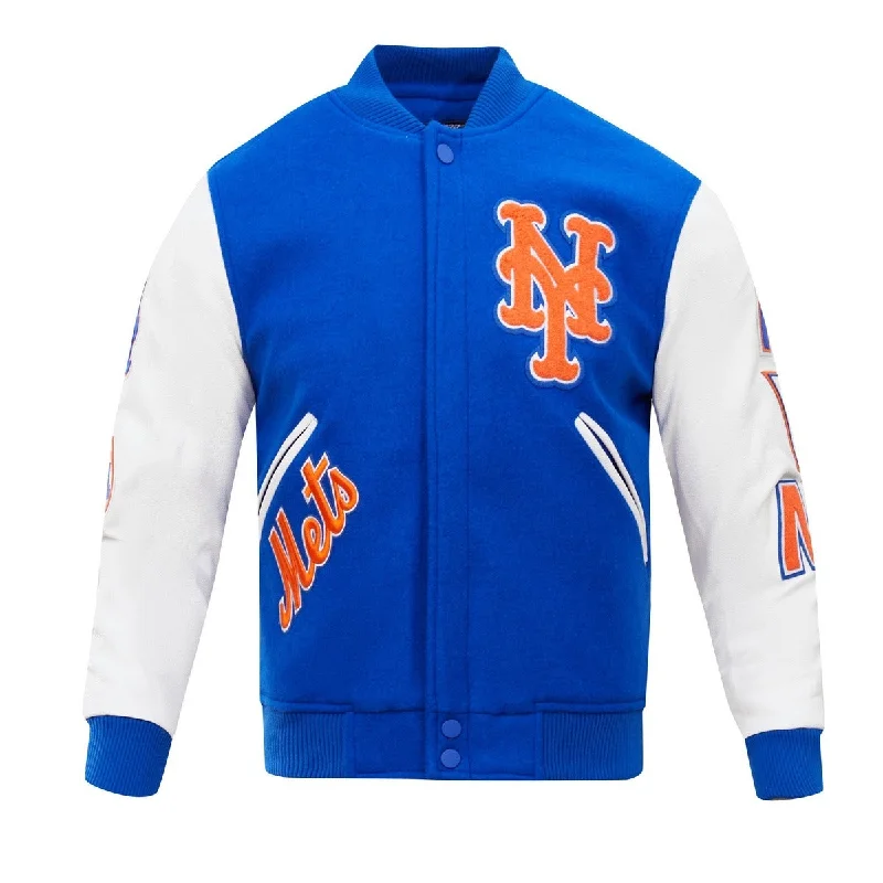 Relaxed Tops MLB NEW YORK METS CLASSIC WOOL MEN'S VARSITY JACKET (ROYAL BLUE)