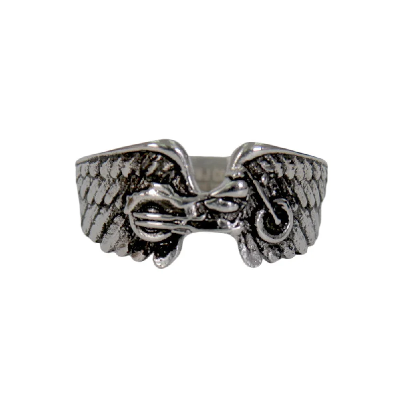 Comfy Chic Wear Hot Leathers JWR1128 Women's Silver 'Motor Bike' Stainless Steel Ring