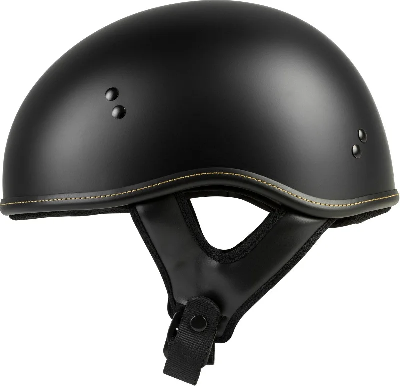 Party Wear Highway 21.357 Solid Matte Black Half Helmet