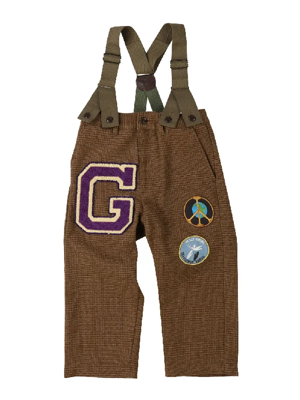 Cool Breeze At Night G Brown Suspender Pants