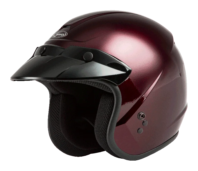 Comfy Chic GMax 72-5366 OF-2 Open-Face Helmet Wine Red