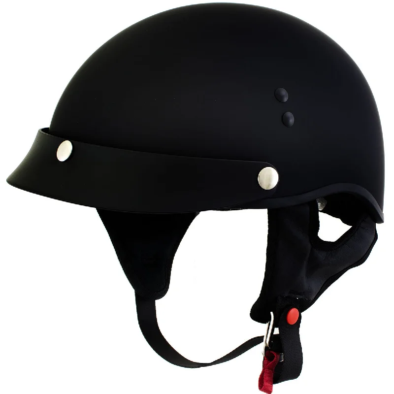 Comfortable Sweaters Outlaw T70 'Stealth'Advanced DOT Solid Flat Black Half Motorcycle Skull Helmet