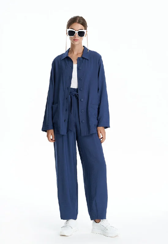 Luxury Fashion Textured Big Button Shirt
