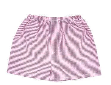 Minimalism Red Seersucker Shorts