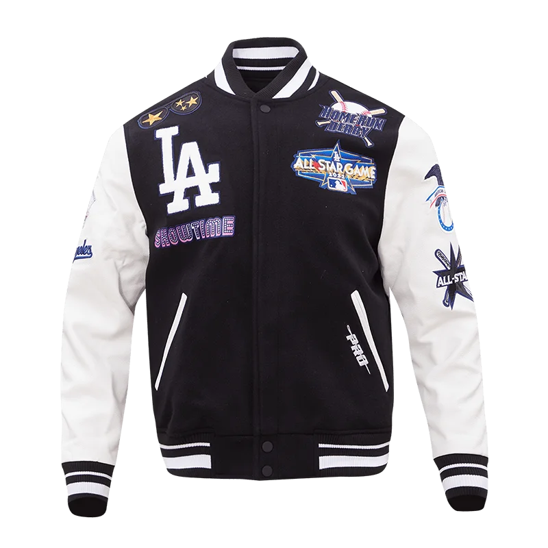 Elegant Style MLB LOS ANGELES DODGERS ALL STAR MEN'S VARSITY JACKET (BLACK/WHITE)