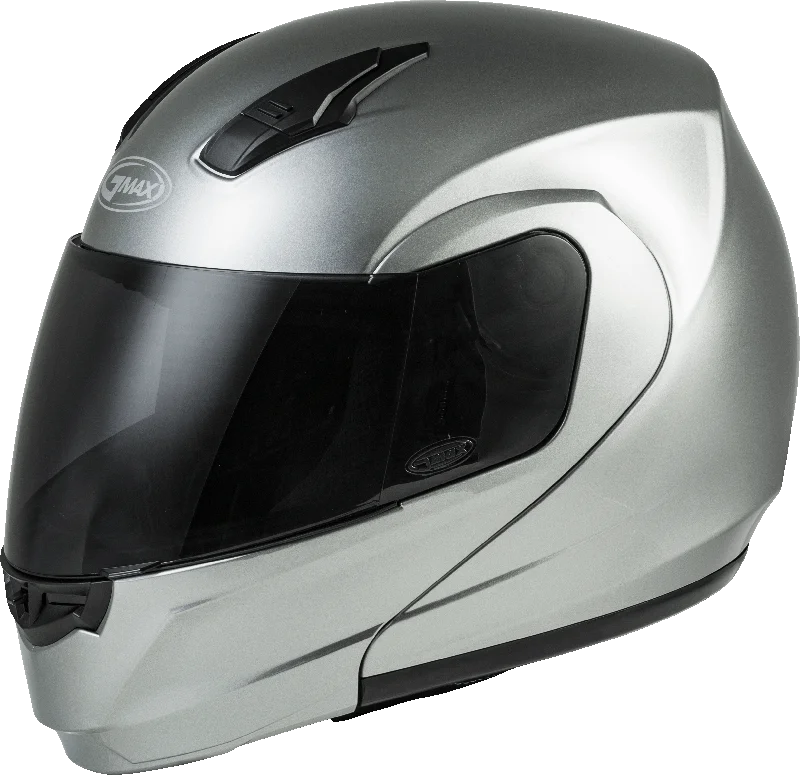 Fashion Touch GMax 72-5023 MD-04 Modular Helmet Metallic Silver