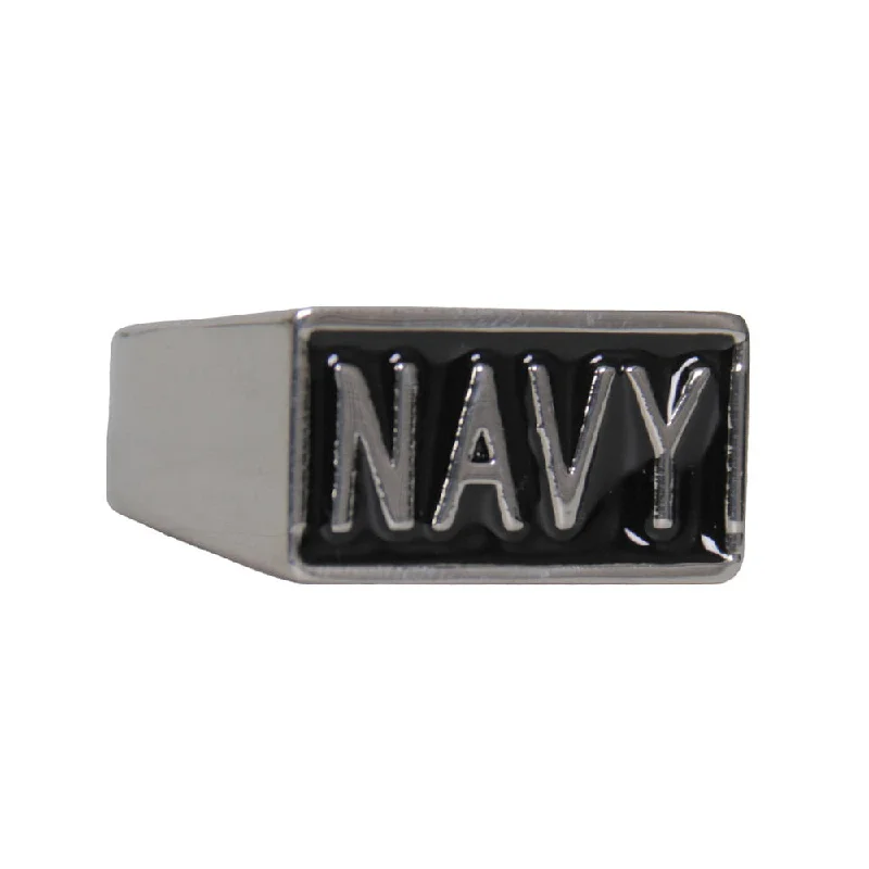 Classic Comfort Hot Leathers JWR2135 Men's Silver 'Navy' Stainless Steel Ring