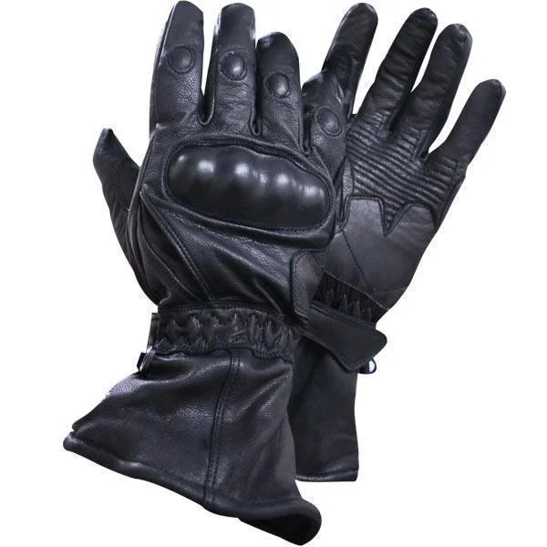 Comfortable And Versatile Xelement XG815 Men's Black Leather Motorcycle Winter Gloves