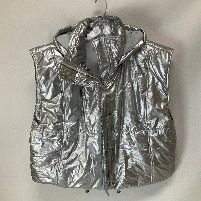 Casual Street Vest Puffer & Quilted By Daily Practice By Anthropologie In Silver, Size: L