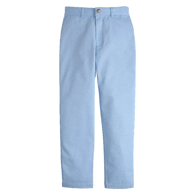 Floral Prints Classic Pant Light Blue Twill