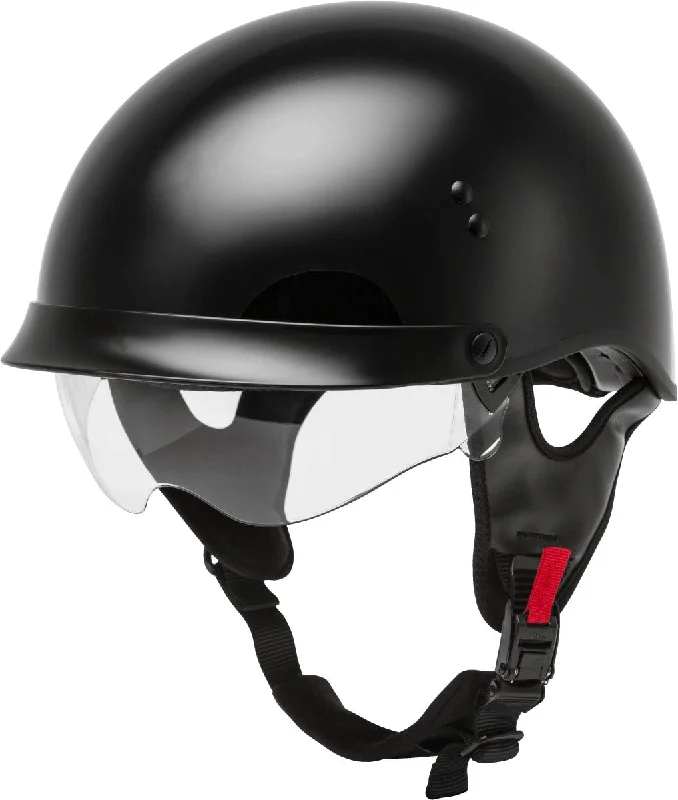 Warm Winter Series GMax HH-65 Full Dressed Half Helmet Black