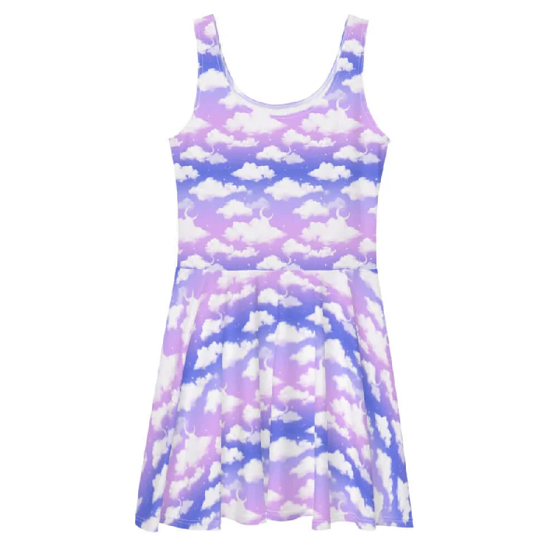 Easy-to-Wear Cloudy Sky Skater Dress