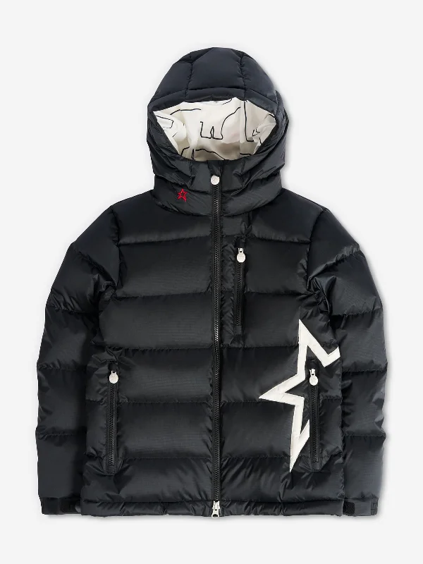 Fashion Touch Perfect Moment Kids Super Mojo Down Puffer Jacket in Black