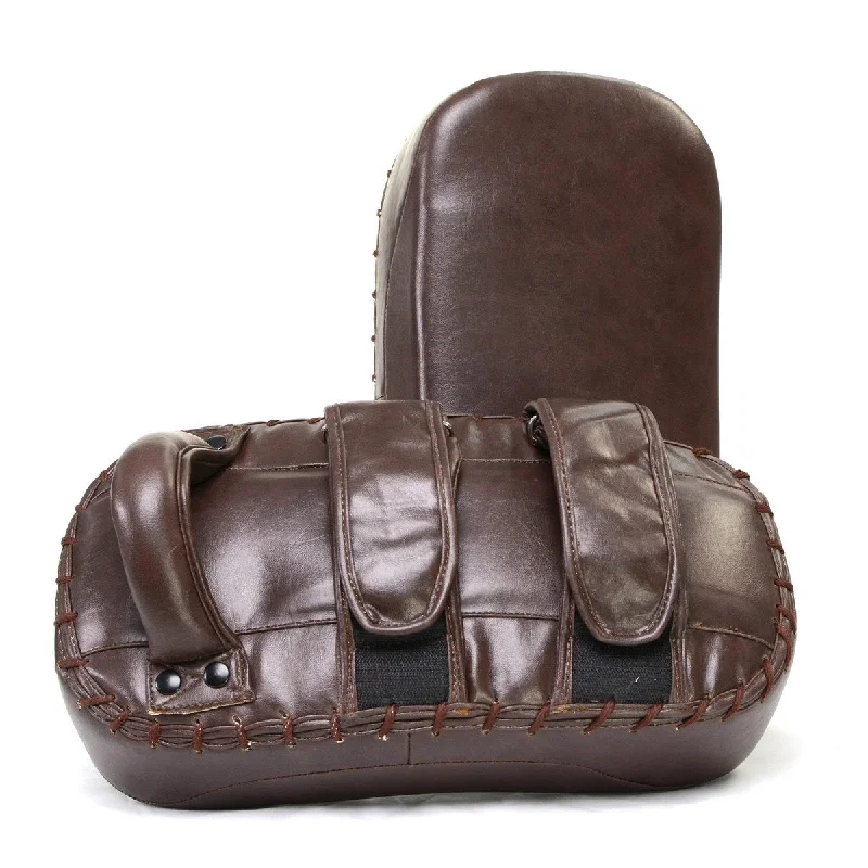 Fashion Concept X Fitness XF8002 Muay Thai Kickboxing Kick Pads (Pair)-BROWN