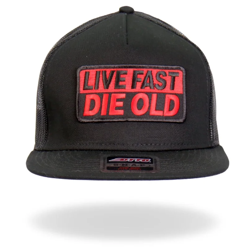 Warm Chic Outfits Hot Leathers GSH2022 Live Fast Die Old Snapback