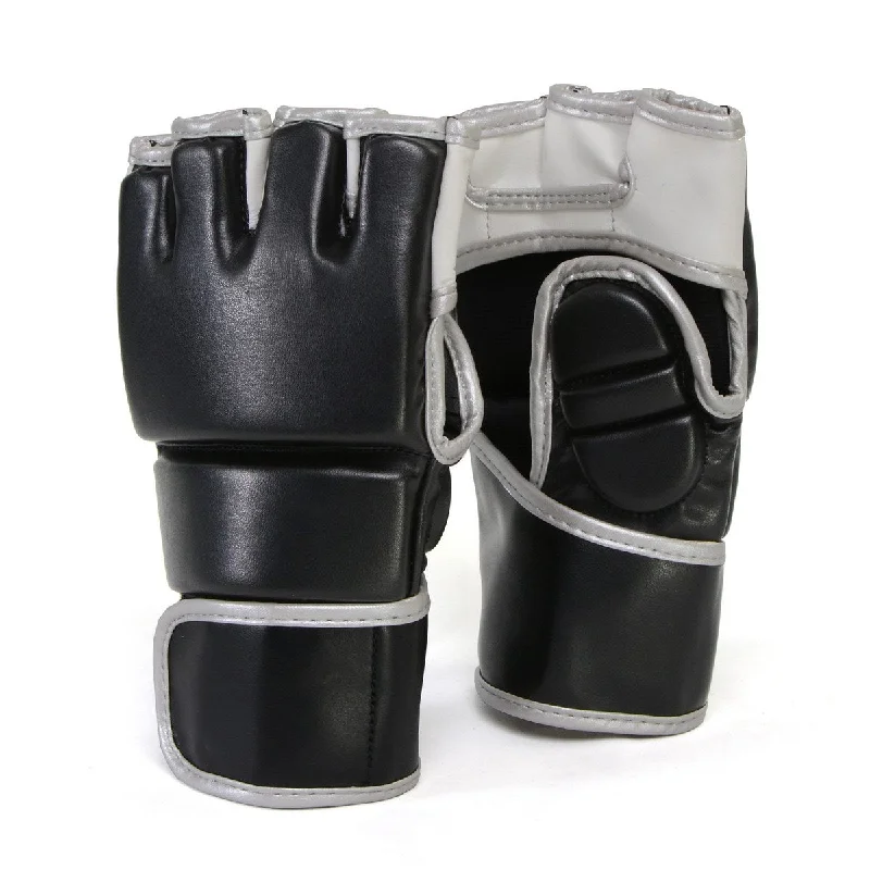 Basic Comfort X-Fitness XF2002 MMA Grappling Gloves-BLK/SILVER