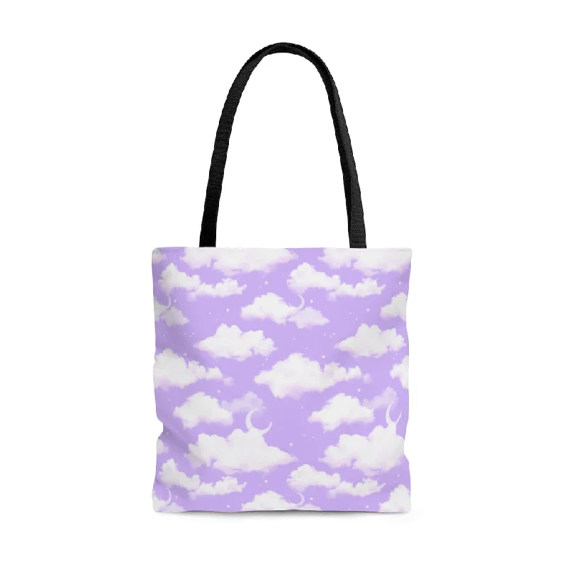 Customized Version Cloudy Sky Tote Bag (Lavender)