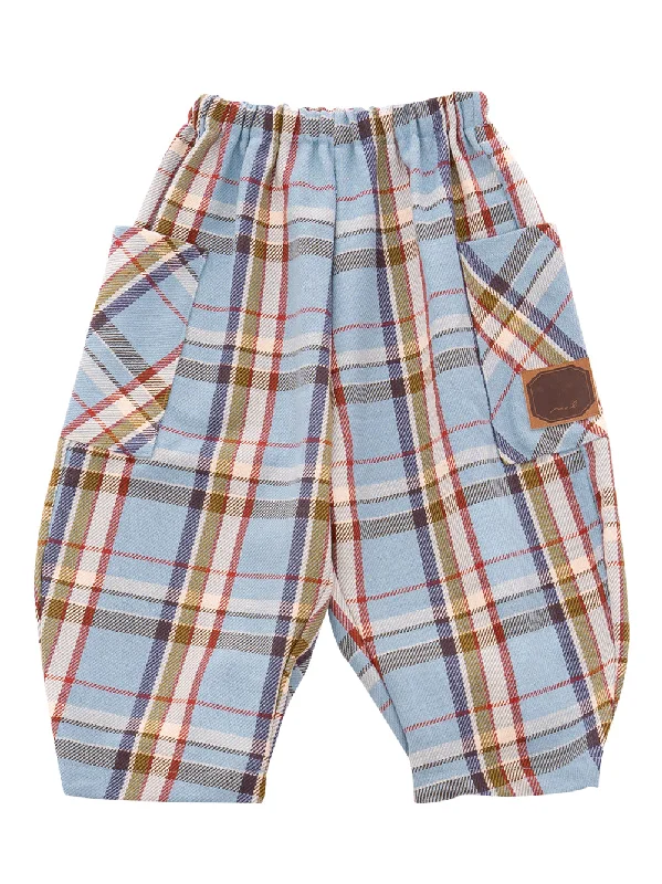 New Season Series Checked Wide Pants