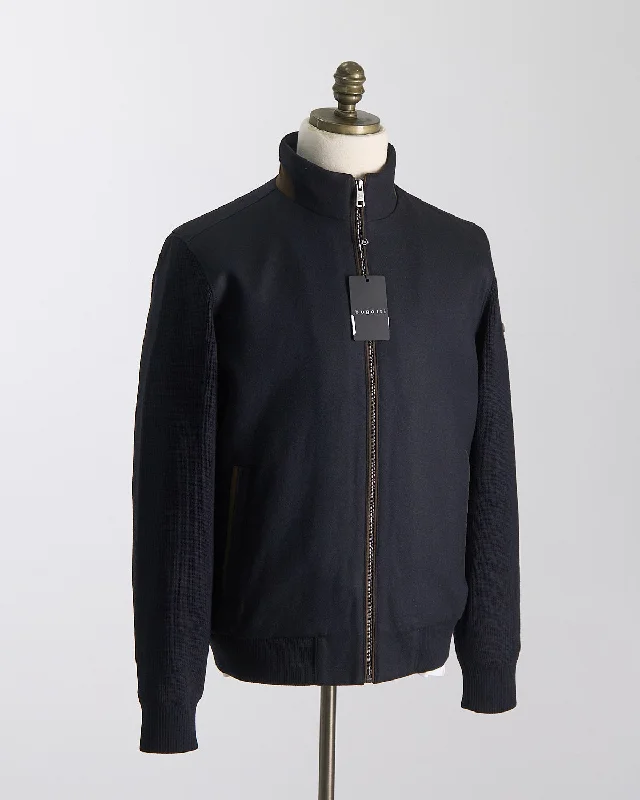 Effortless Wear Luxury Comfort Fit Bomber Jacket With Plush Lining