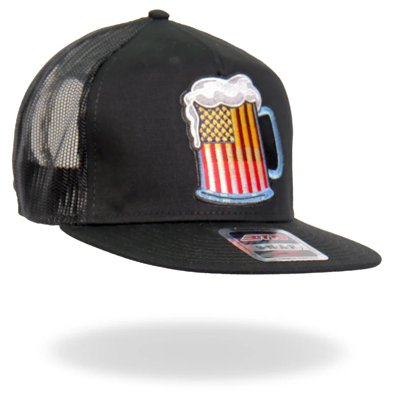Modern Comfort Wear Hot Leathers GSH2021 Beer Mug Flag Snapback Adjustable Hat