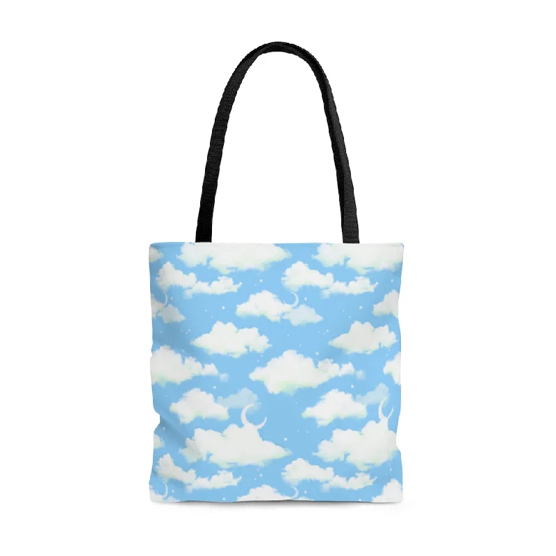 Casual And Versatile Cloudy Sky Tote Bag (Blue)