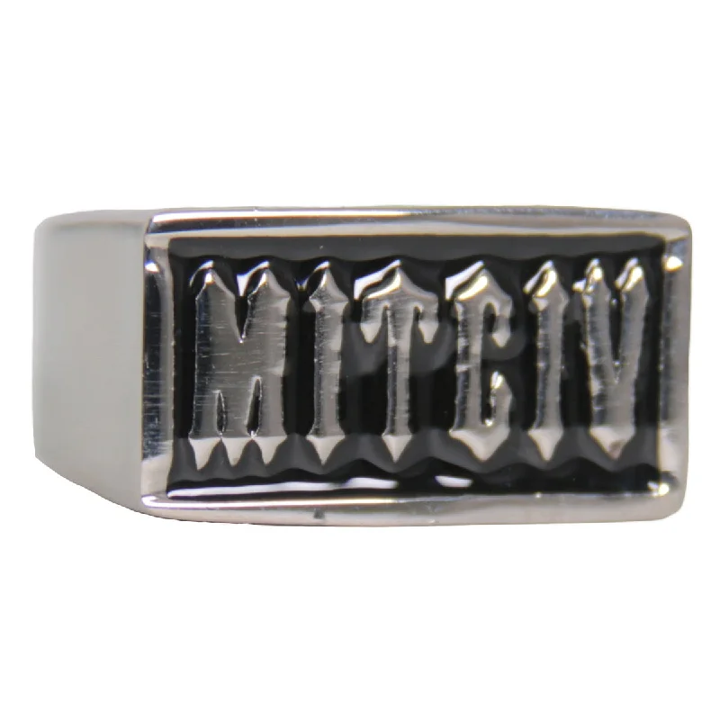 Simple Chic Hot Leathers JWR2136 Men's Silver 'VICTIM' Stainless Steel Ring