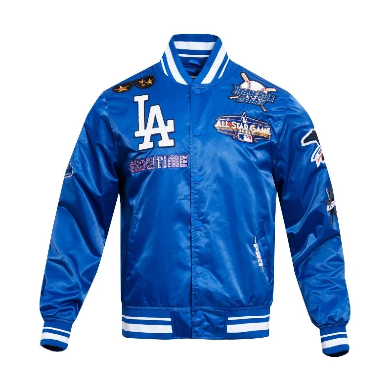 Single-shoulder Neck Design MLB LOS ANGELES DODGERS ALL STAR MEN'S TRACK JACKET (DODGER BLUE/WHITE)