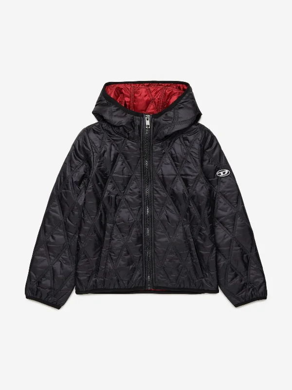 Sports Design Diesel Kids Quilted Jacket in Black
