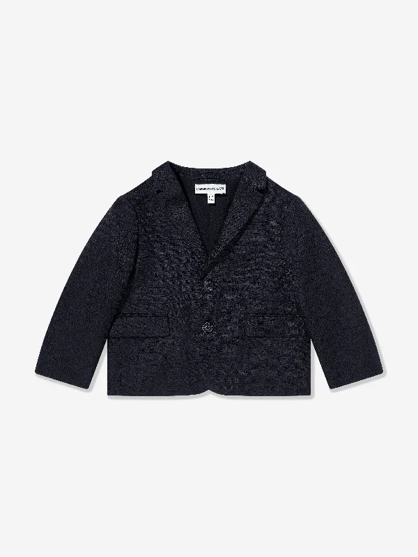 Stylish Jackets Emporio Armani Baby Boys Logo Blazer in Navy
