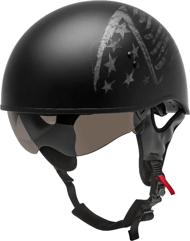 British Style GMax 72-5647 HH-65 'Bravery' Half HelmetMatte Black/Grey