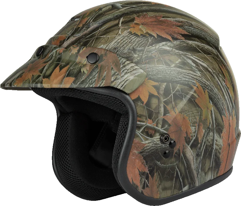 Simple Style GMax 72-5367 OF-2 Open-Face Helmet Leaf Camo