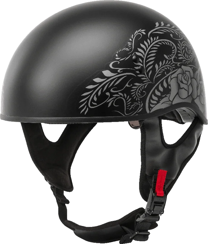 Urban Comfort GMax 72-5447 HH-65 'Rose' Half Helmet Naked Matte Black/Silver