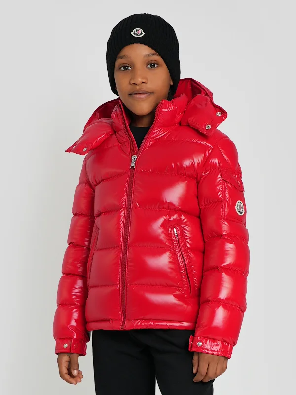 Comfortable Sweaters Moncler Enfant Boys Down Padded New Maya Jacket in Red