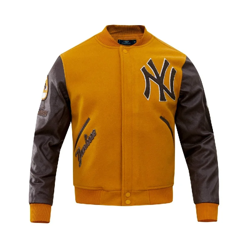 Cozy Outerwear MLB NEW YORK YANKEES CLASSIC WOOL MEN'S VARSITY JACKET (BROWN)
