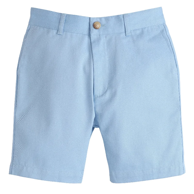 High-quality Fabrics Classic Short Light Blue Twill
