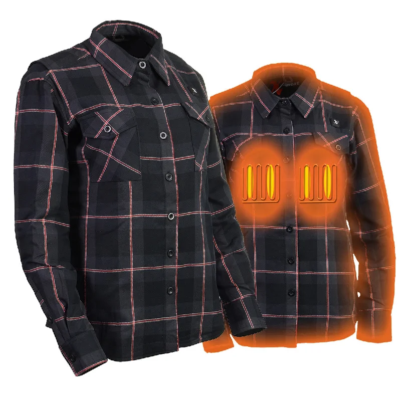 Everyday Style NexGen Heat Women’s NXL2602SET Bonnie Black - Grey Heated Flannel Sleeve Shirt for Outdoor Activities w/Battery Everyday Style NexGen Heat Women’s NXL2602SET Bonnie Black - Grey Heated Flannel Sleeve Shirt for Outdoor Activities w/Battery
