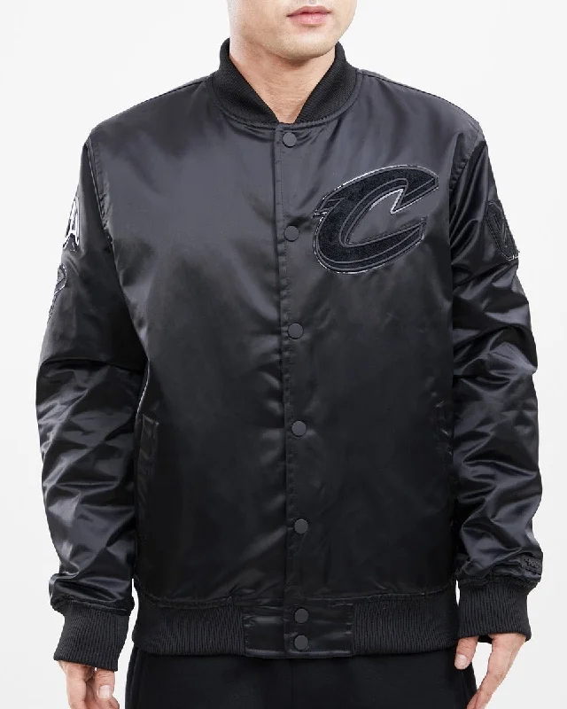 Autumn Selection NBA CLEVELAND CAVALIERS TRIPLE BLACK MEN'S SATIN JACKET (TRIPLE BLACK)