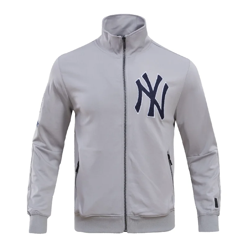 Elegant Series MLB NEW YORK YANKEES CLASSIC MEN'S TRACK JACKET (GRAY)