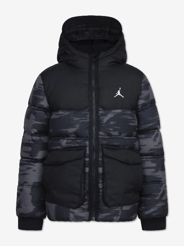 Weekend Style Jordan Boys Faux Down Jacket in Grey