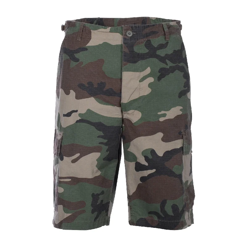 Relaxed Clothing Bermuda Shorts Rip-Stop Washed woodland
