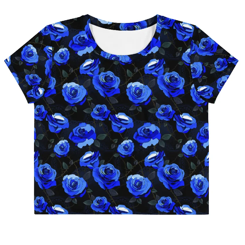 Noble And Elegant Enchanted Rose Crop Top