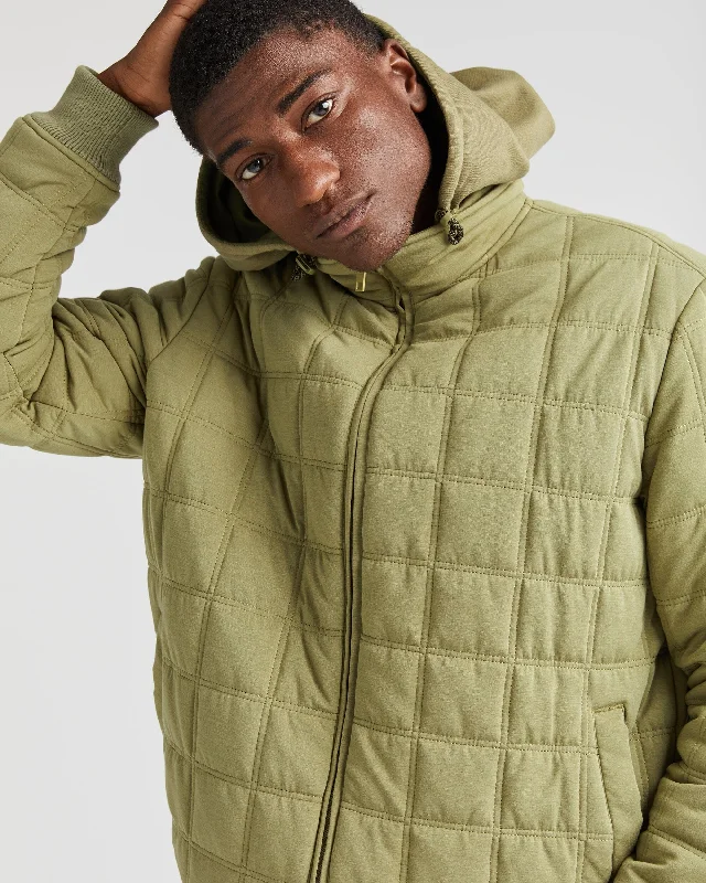 High-end Sense Men's Quilted Modal Bomber Jacket