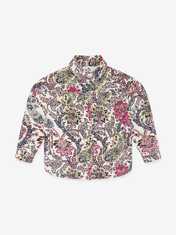 Simple Elegance Etro Girls Floral Paisley Jacket in Multicolour