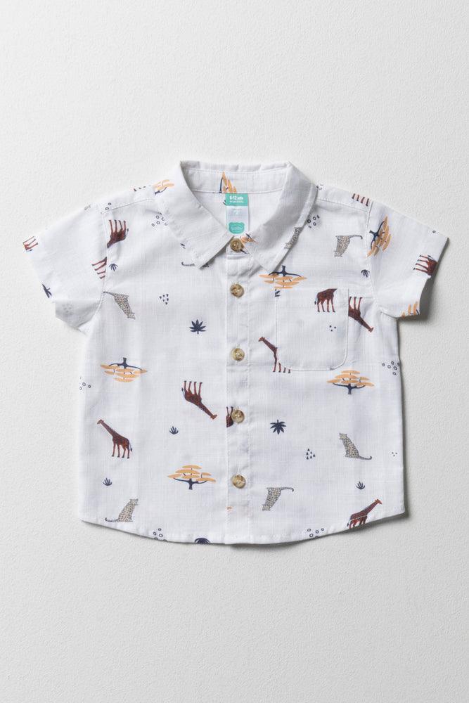 New Products Safari Short Sleeve Shirt White