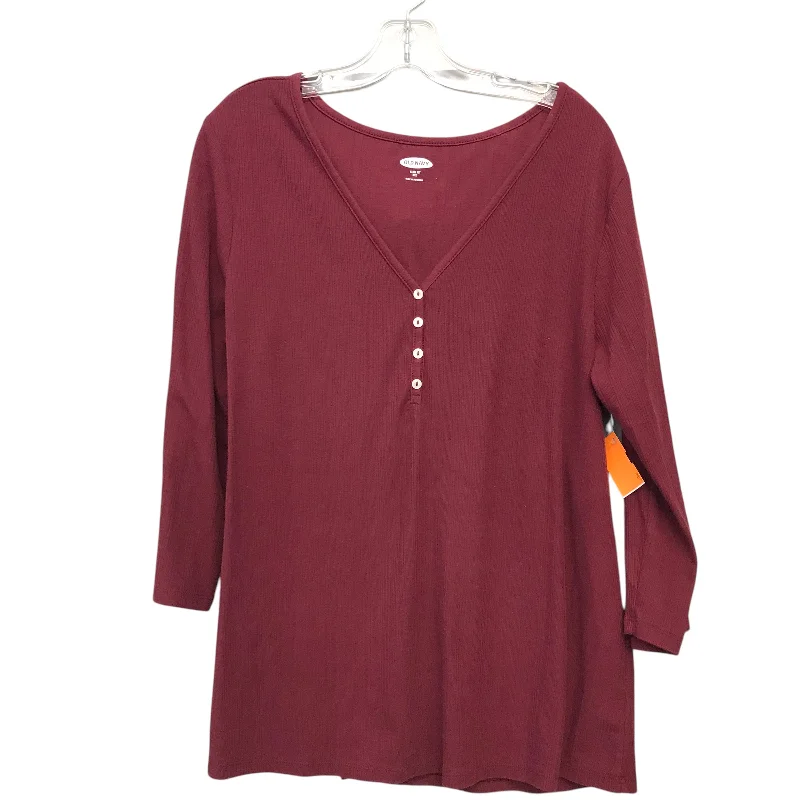 Casual Chic Outfits Top Ls By Old Navy In Red, Size:Xxl