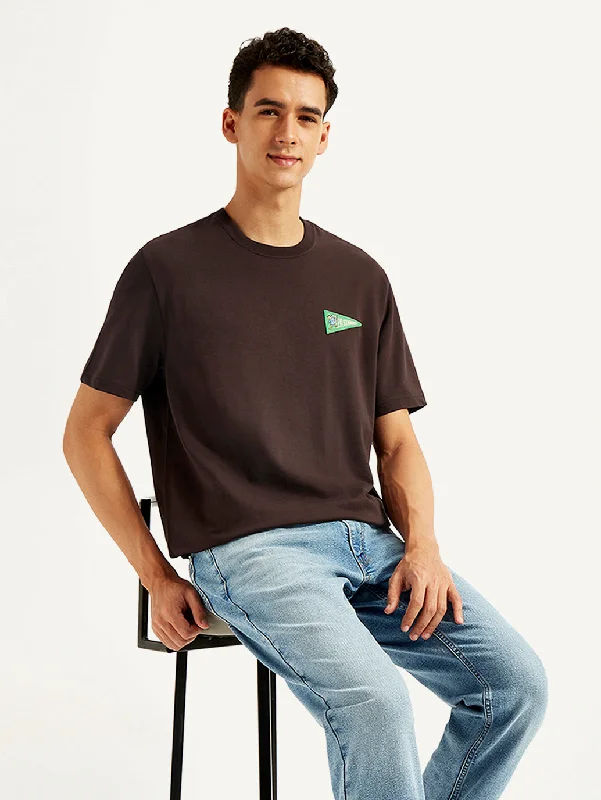 Sports Design Men's Solid Crew Neck T-shirt